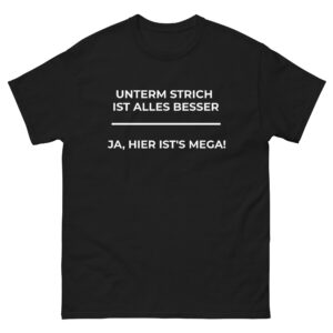 Klassisches Herren-T-Shirt “Unterm Strich”